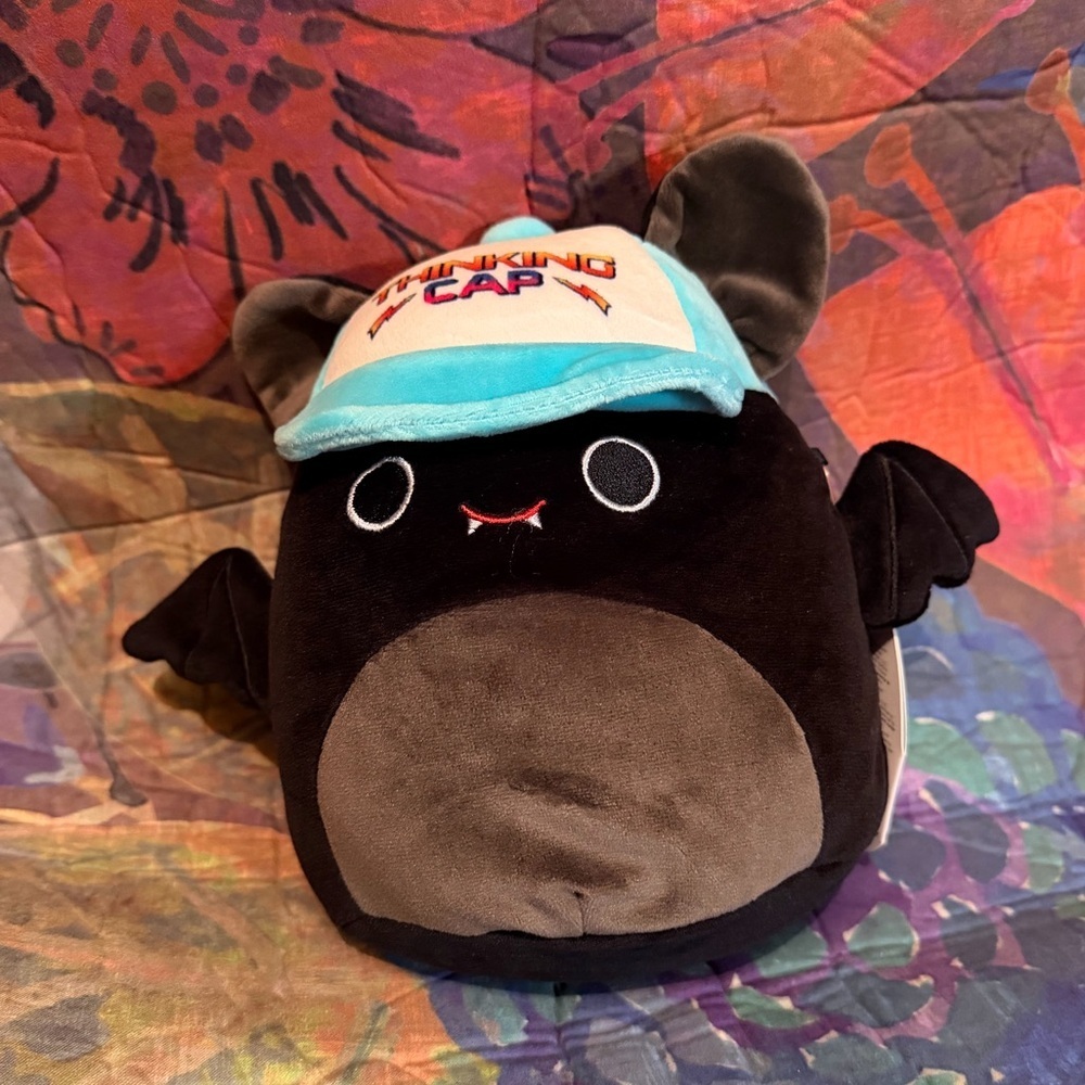 Squishmallow Stranger Things Thinking Cap Emily Bat 7 Inch NwT